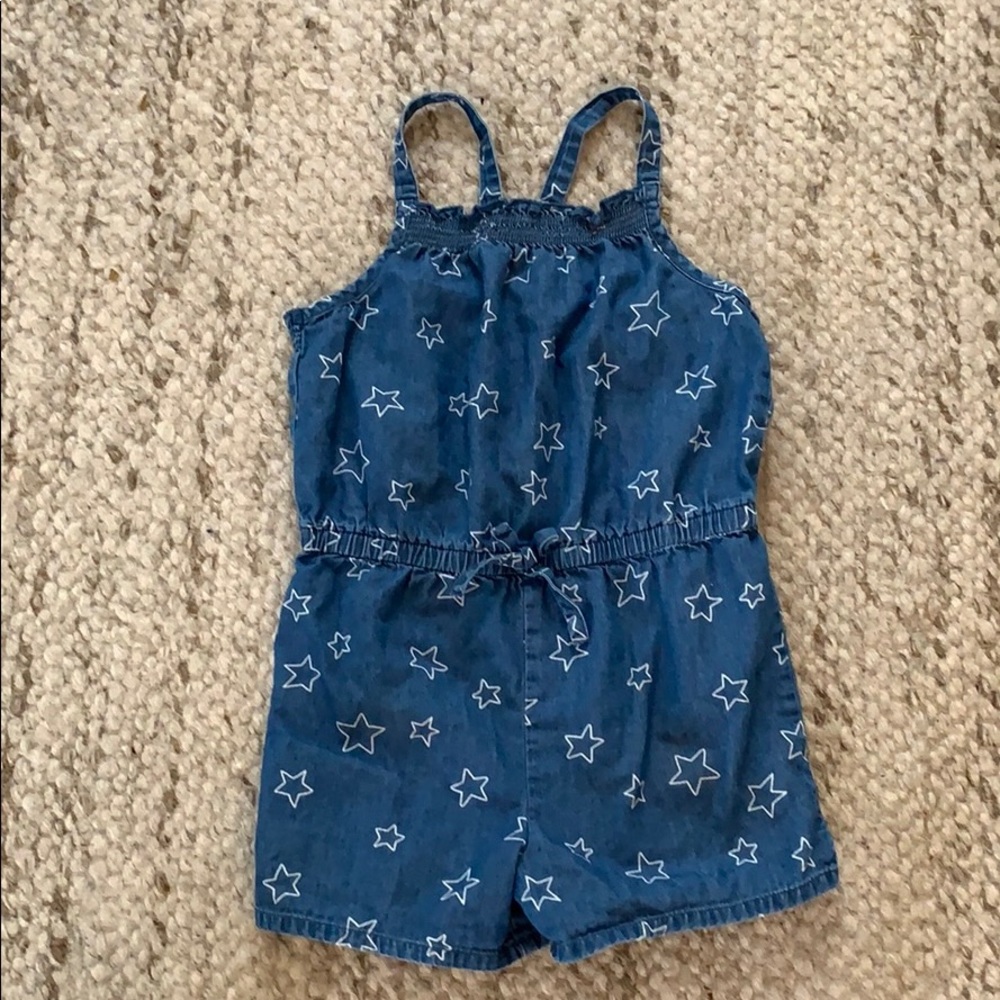 Summer chambray romper